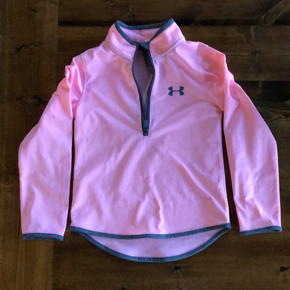 Girls pink pull over jacket/sweatshirt
